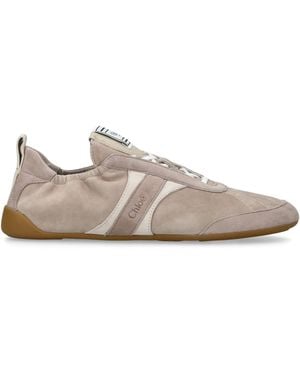 Chloé Leather Kick Trainers - Brown