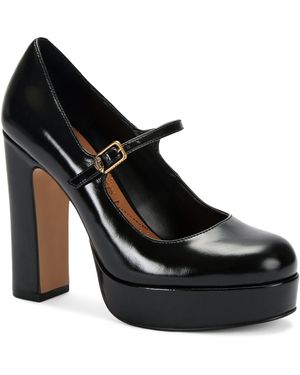 Kurt Geiger Leather Regent Platform Mary Jane Court Shoes 80 - Black