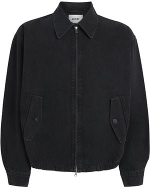 Agolde Denim Torres Bomber Jacket - Black