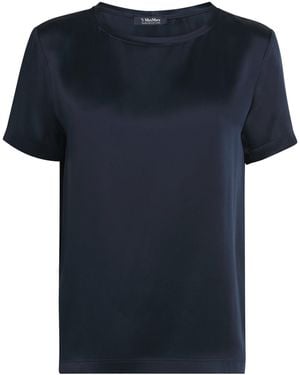 Max Mara Satin T-Shirt - Black