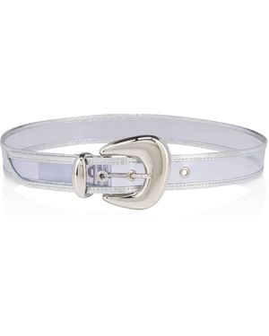 Christian Louboutin Bubble Pvc Patent Leather Belt - Metallic