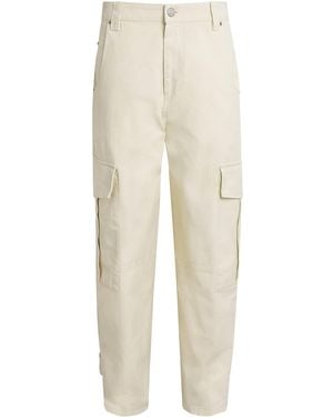 Ami Paris Cotton Baggy Cargo Pants - Natural