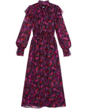 The Kooples Butterfly Print Maxi Dress - Purple