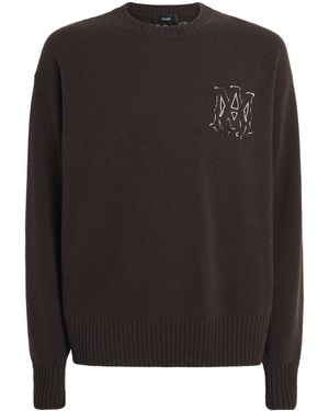 Amiri Wool Logo Sweater - Brown