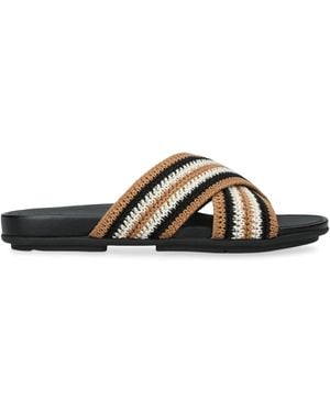 Fitflop Woven Gracie Slides - Brown