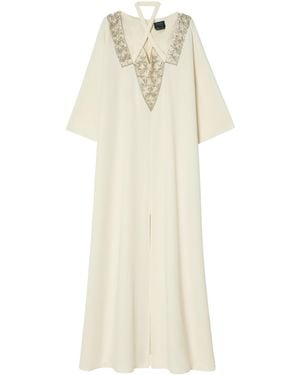Marina Rinaldi Embellished Halterneck Maxi Dress - White