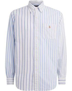 Polo Ralph Lauren Stripe Patchwork Oxford Shirt - Blue