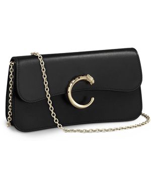 Cartier Mini Leather Panthère De Cross-Body Bag - Black