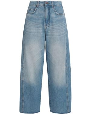 ME+EM Cropped Straight Jeans - Blue