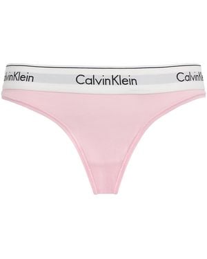 Calvin Klein Logo Thong - Pink