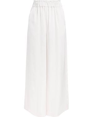 Claudie Pierlot Satin Tailored Trousers - White