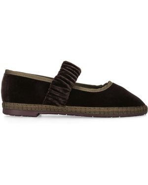 Flabelus Velvet Mafalda Espadrilles - Black