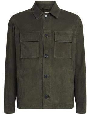 Arma Lamb Suede Mex Overshirt - Green