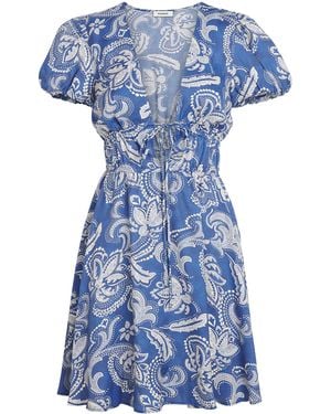 Sandro Floral Mini Dress - Blue