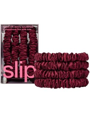 Slip Pure Silk Skinny Scrunchies - Red