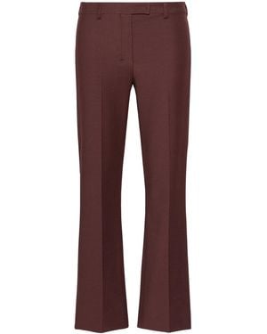 Max Mara Cotton-Blend Flared Trousers - Purple