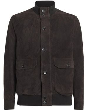 Brioni Suede 75 Bomber Jacket - Black