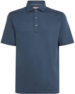 Canali Cotton Polo Shirt - Blue