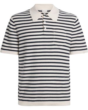 A.P.C. Cotton-Cashmere Eliot Polo Shirt - Blue