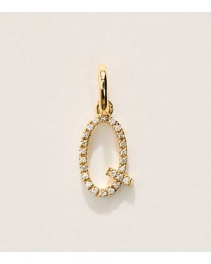 Rosa De La Cruz And Diamond Q Initial Pendant - Natural