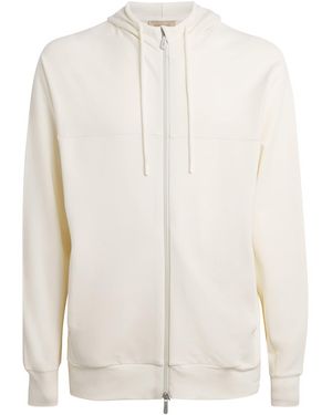 Zimmerli of Switzerland Modal-Cotton Summer Lounge Hoodie - White