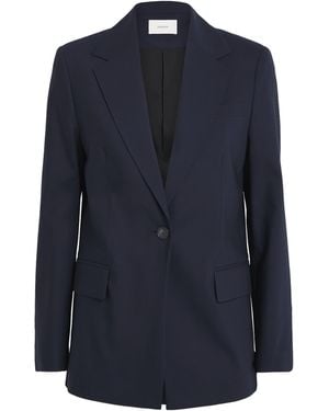 JOSEPH Wool-Silk-Blend Jackie Blazer - Blue
