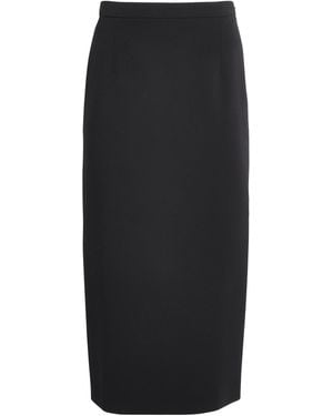 Alessandra Rich Virgin Wool-Blend Midi Pencil Skirt - Black