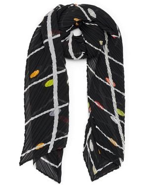 Pleats Please Issey Miyake Crossing Dots Scarf - Black