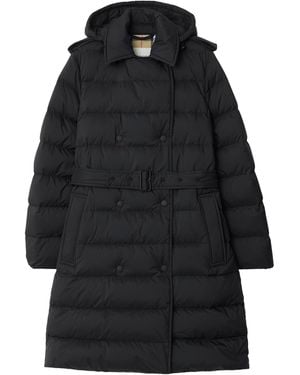 Burberry Hooded Puffer Coat - Black