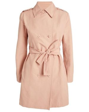 MAX&Co. Cotton-Blend Trench Coat - Pink