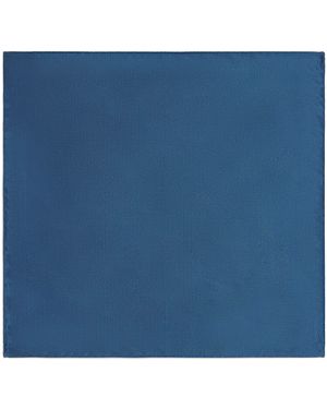 Giorgio Armani Mulberry Silk Pocket Square - Blue