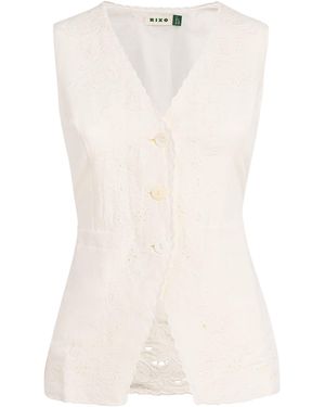 RIXO London Cutwork Embroidery Jesse Waistcoat - White