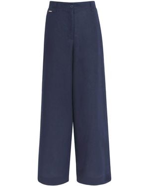 Melissa Odabash Linen Serena Wide-Leg Trousers - Blue