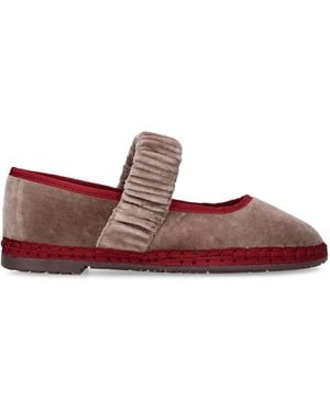 Flabelus Velvet Mafalda Espadrilles - Red