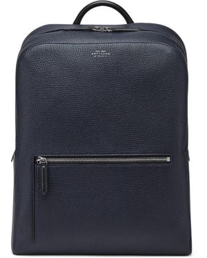 Smythson Ludlow Leather Backpack - Blue