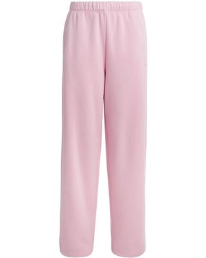 Skims Cotton-Blend Double-Waistband Joggers - Pink