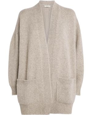 Johnstons of Elgin Cashmere-Cotton Bay Cardigan - White