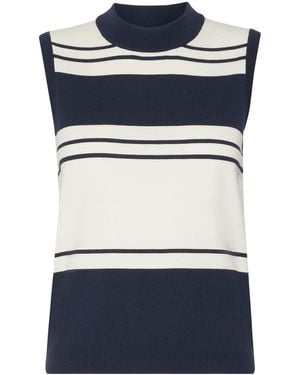 Weekend by Maxmara Knitted Stripe Tank Top - Blue