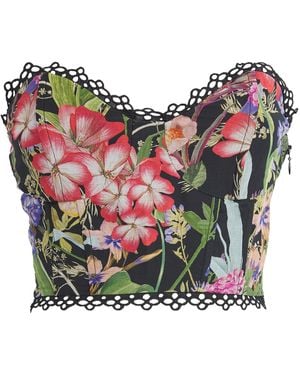 Charo Ruiz Floral Bio Bustier Top - Red