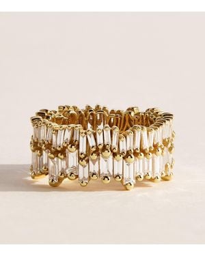 Suzanne Kalan And Diamond Short Stack Ring - Metallic