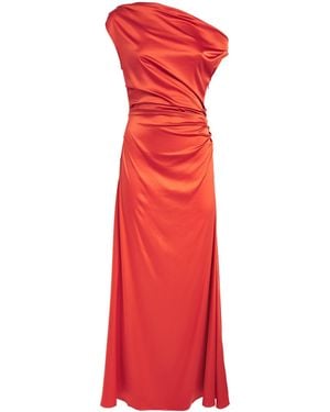 STAUD Silk-Blend Phare Maxi Dress - Red