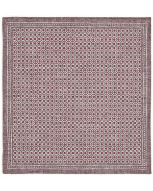 Eleventy Cotton-Wool Geometric Pocket Square - Purple