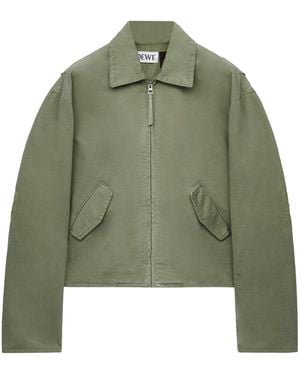 Loewe X Paula's Ibiza Cotton Twill Anagram Jacket - Green
