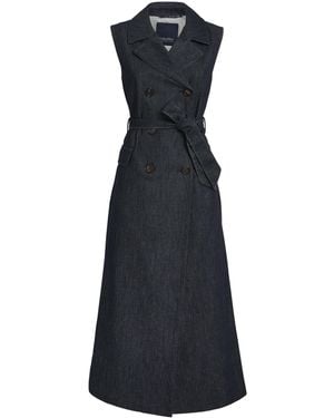 Max Mara Denim Double-Breasted Midi Dress - Blue