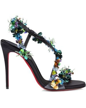 Christian Louboutin Rosalie Tropica Heeled Sandals 100 - Green