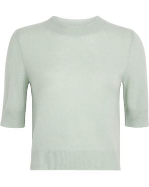 LeKasha Cashmere Short-Sleeve Chypre Jumper - Green