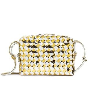 Bottega Veneta Small Leather Loop Cross-Body Bag - Metallic