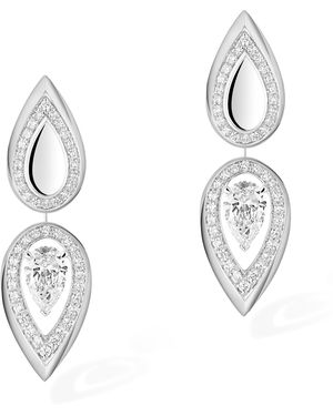 Messika Fiery Diamond And Pendant Earrings - Metallic