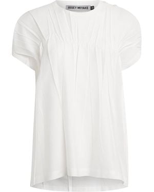Issey Miyake Crimped And Pressed Blouse - White