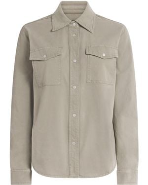 7 For All Mankind Cotton Twill Shirt - Grey